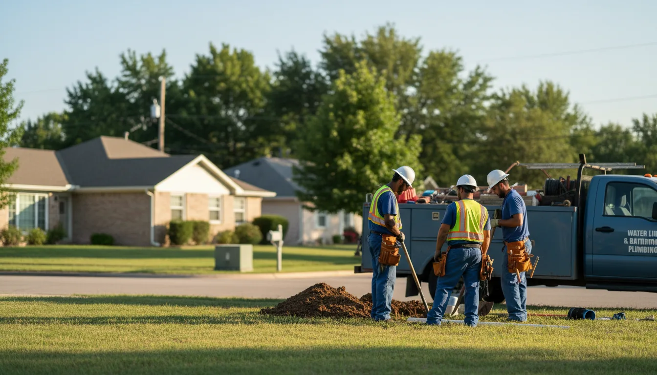 Residential water line and bathroom plumbing service in Lovell, WY